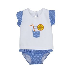 Conjunto baño sorbete para bebé niña Calamaro Baby