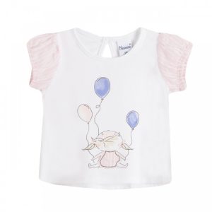 Camiseta niña sentada con globos-ALM-BGV69587-Newness