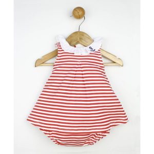 Vestido cuello volante y cubrepañal Tony Bambino