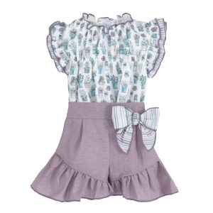 Conjunto corto niña pantalón Savu-11162N-Calamaro Baby