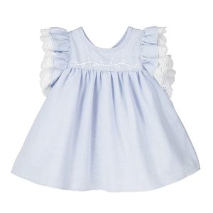 Vestido liso Anís excellentt bebé niña-21265-B-Calamaro Baby
